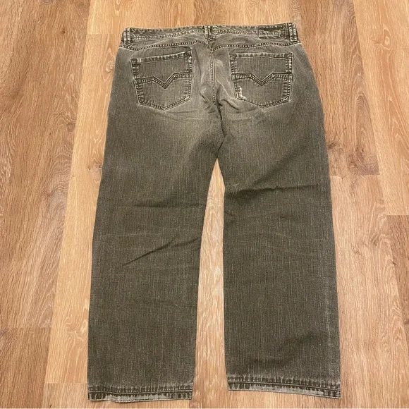 Diesel Industry Straight Leg Gray Denim Jeans Size 38 VTG Classic Grunge Fall - Picture 2 of 7